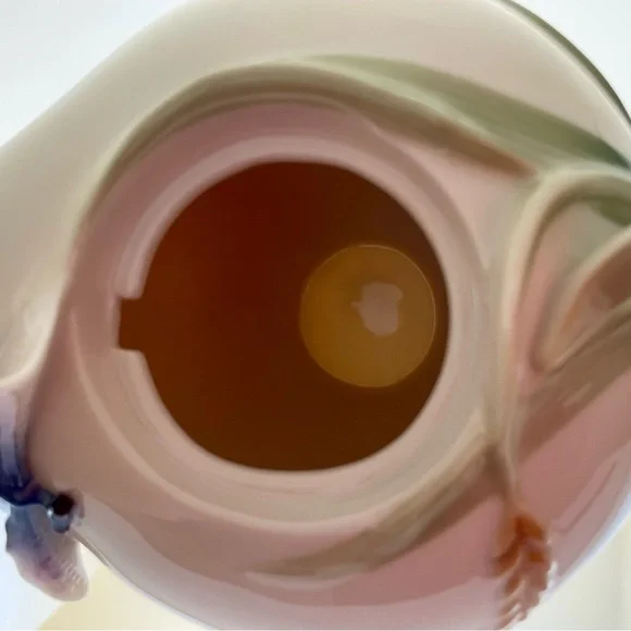 FRANZ Dragonfly Hand Painted & Signed Jan Woo Porcelain Teapot Art Nouveau NEW - Picture 14 of 16